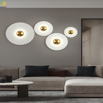 Luce moderna acrilica della parete di Art Baking Paint Gold LED dei metalli hotel/della casa